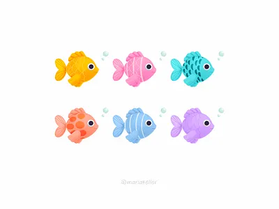 🌊 The Beauty of Diversity 🐠 bubbles cartoon character children colorful colors cute diversita diversity fish illustration kids mexico pescare smile