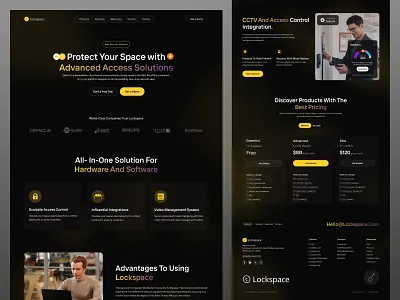 Lockspace - Security Landing page | Cybersecurity Website cloud consulting cloud infrastructure cyber landing page cyber protection cyber threats cybersecurity cybersecurity website data analytics firqah firqah lab hackers landing page lockspace security network security protect security security systems security tool software development uiux