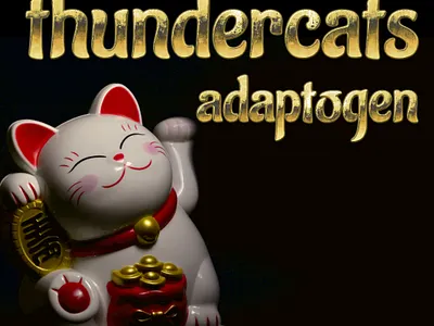 Thundercats Adaptogen affinity photo design gold effect typography