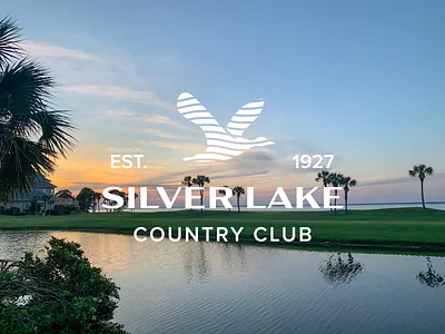 Silver Lake Country Club 1927 branding cool country club duck est field flying flying duck golf lake logo minimal play silver simplistic sky stacked water wedding