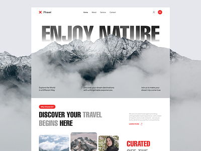 7Travel - Travel Agent agency agent booking company design elementor framer landing page product ticket tourism travel trip ui vacation webflow website wordpress