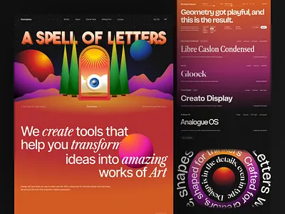 Fontmantra - Font Foundry Website colorful commercial commercial website design font font design font foundry font foundry website font website landing page typeface typefoundry typefoundry website ui ui design ux web web design website website design