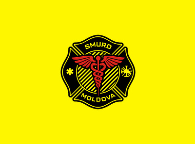 Emergency Services Emblem 911 ambulance badge emblem emergency fire firefighters government helmet help label medical police red rescue services snake sos special services yellow