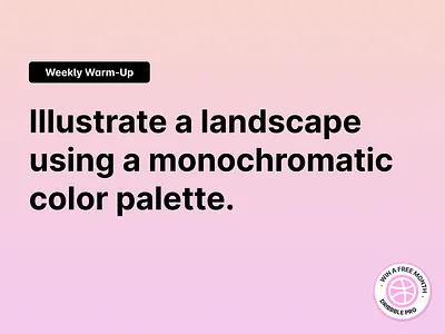 Illustrate a Monochromatic Landscape 🌄 color palette community design dribbble dribbbleweeklywarmup landscape monochromatic monochromatic palette monochrome prompt weekly warm up