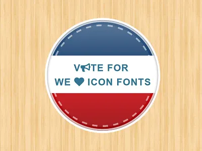 Vote For We Love Icon Fonts button css html icon icon fonts vote weloveiconfonts