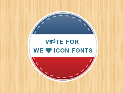 Vote For We Love Icon Fonts button css html icon icon fonts vote weloveiconfonts