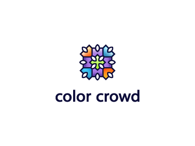 color crowd abstract agency brand branding color colorful crowd design geometric graphic graphic design high tech internet it lime logo mark net program purple soft software solution square symmetry tech technology venture violet web