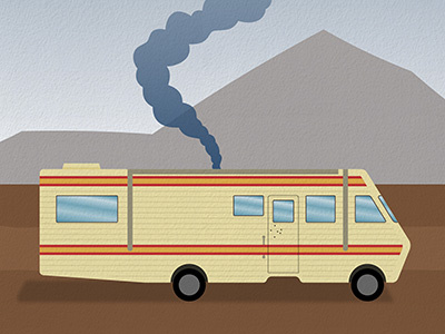 Breaking Bad RV breaking bad illustration landscape vector