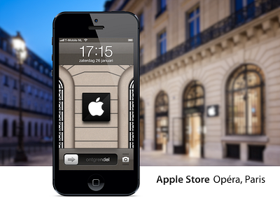 Apple Store Opéra, Paris iPhone 5 wallpaper apple building iphone paris store wall