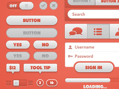 Buttons Buttons app buttons interface ios push slider toggles ui user