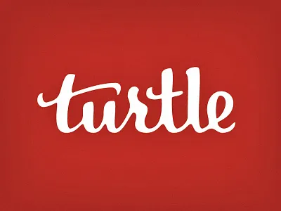 Turtle brush pen lettering vector