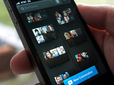 Convo Groups in iPhone App app chat conversation dark find friends groups iphone mobile