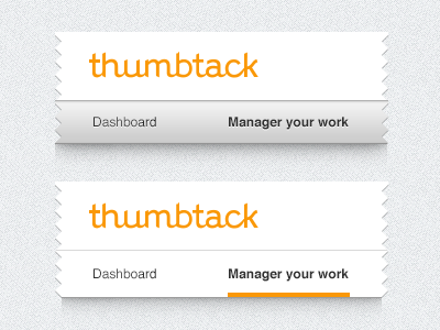 Old > New Header evolution flat gradient header new old orange shadow thumbtack ui