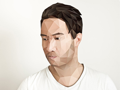 Kevin, Marathon band illustration polygonal portrait