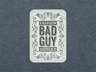 Bad Guy ... grungy label lettering logotype retro typo typography wood type wordmark