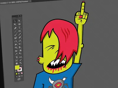 Gig poster band fucker gig hair hard monster poster red rock