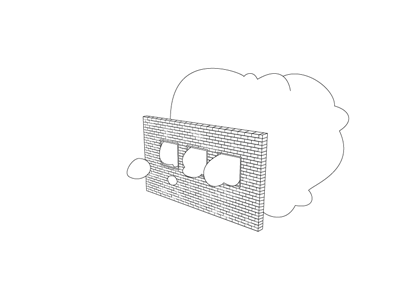 press through aint magazine blackwhite cloud illustration minimalistic