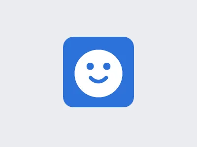 Designernews Icon app blue design designernews face happy icon news