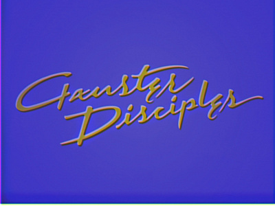 Gangsterdisciples Final brush pen lettering script vector