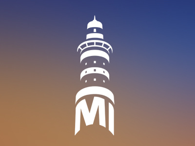 MI brand color curve design gradient icon shape simple state thought type