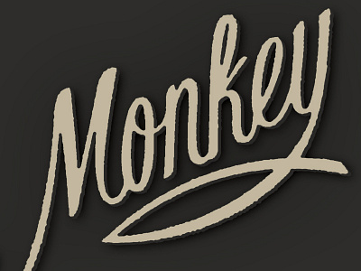 Monkey custom rough type typography vintage