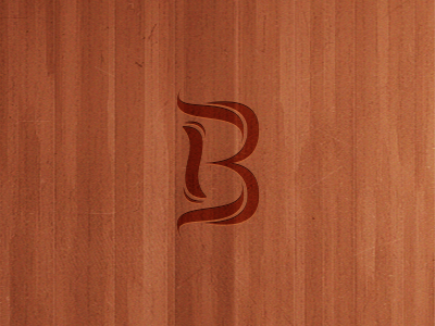 B Letter form beer embroidery letter form typography wood wordmark