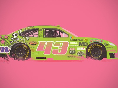 NASCAR cat illustration motor racing nascar