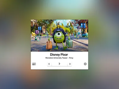 Mini Player disney interface kit mini monsters university movie pixar player rebound ui ux video