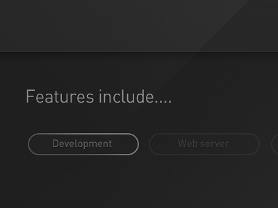 Simple feature navigation black buttons dark hover minimal navigation