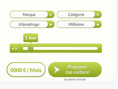 part of Form car cursor day design dropdown fireworks form green slide