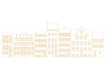 Houses buildings. outlines houses illustration nordic scandinavia