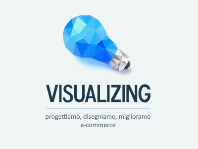 Visualizing blue lightbulb logo poly polygone polygonize visualizing