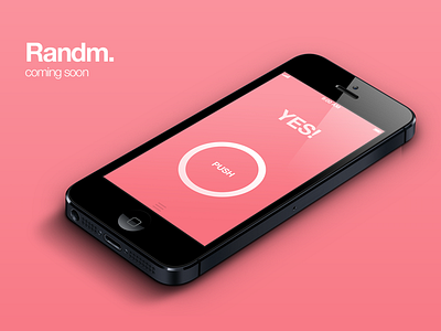 Randm. Landing Page clean coming flat html minimal pink randm retina