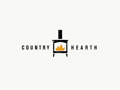 Country Hearth country fire fireplace hearth identity logo logotype minimal modern simple stove