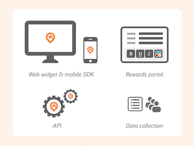 Gimmie Products flat gimmie graphic icons loyalty marketing minimal products rewards ui