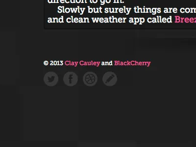 BlackCherry Mini Footer blackcherry design freelance web