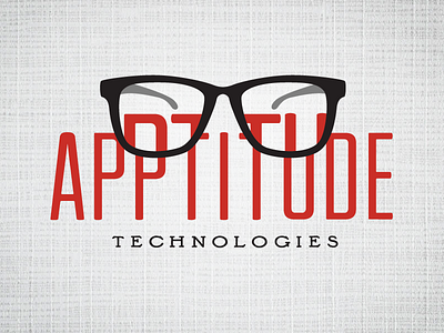 Apptitude Glasses Logo hipster logo smart startup tech