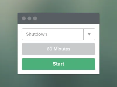 Shutdown button flat interface minimal shutdown ui ux