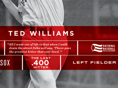 Ted baseball hall of fame photograph ted williams