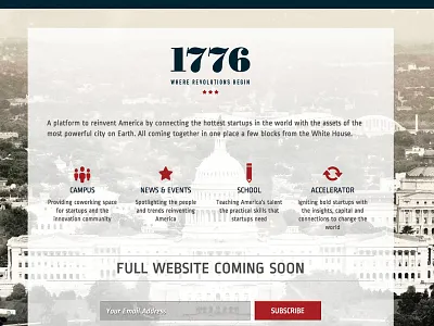 1776 - Landing Page america patriotic ui ui design washington washington dc web web design