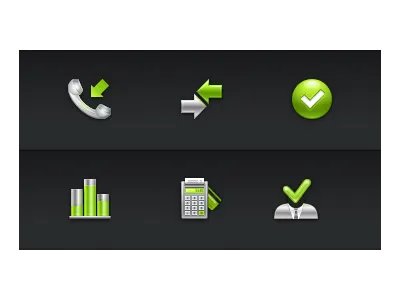 Small icons for new project box card check icons interaction office phone statistics