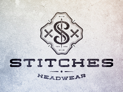 Stitches Headwear badge gear grunge hat headwear label logo needle pin shape stitch stitches thread weird