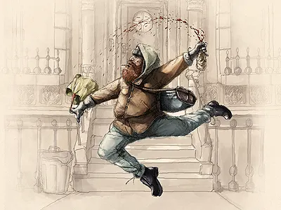 Life is beautiful illustration photoshop