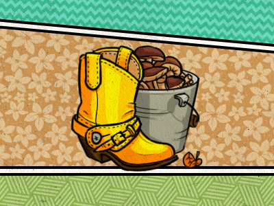 country teaser bucket country leaf mushrooms shoe