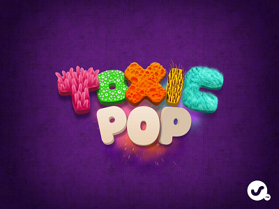 Toxic Pop type textures title typography