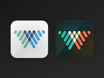 New Icon Test ab test dark icon ios ipad light photoshop senzari wahwah