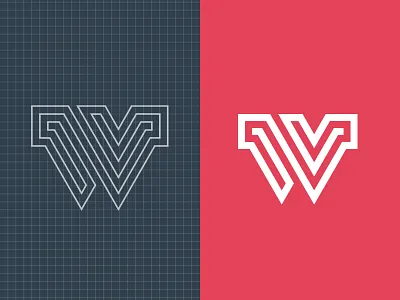 W Asset asset branding icon lines typography w