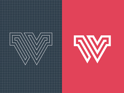 W Asset asset branding icon lines typography w