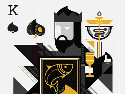 King of Water cards deck element king spades water