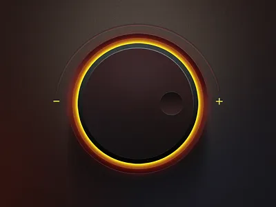Knob Volume circle control dark knob light ui volume